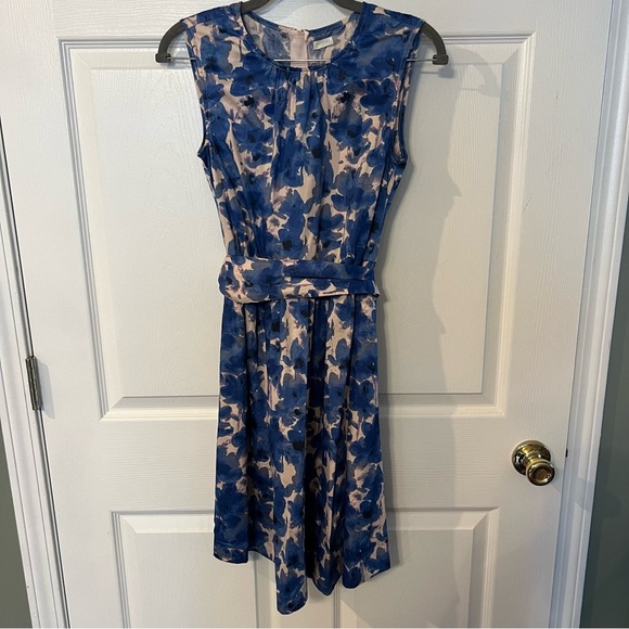 Crewcuts Girls Pink and Blue Abstract Floral Dress No Size Tag, See Photos - Picture 1 of 6
